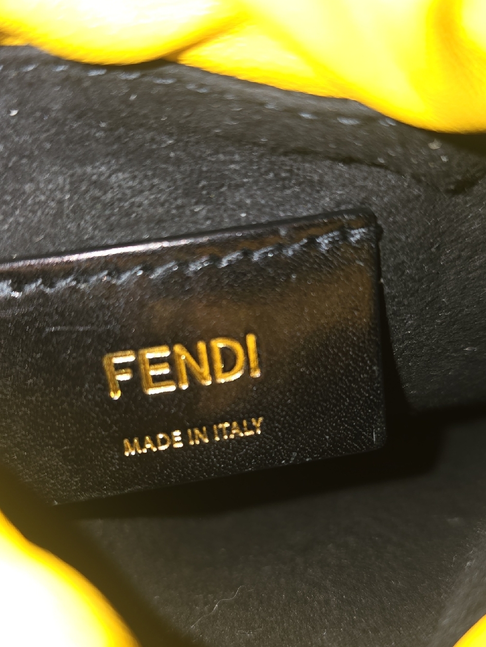 Fendi‎ Yellow Drawstring Mini Pouch - Picture 16 of 17